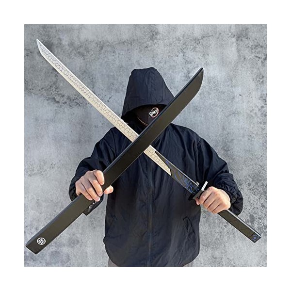 NIANXINN Katanas En Bois Épée de Samouraï En Bois Cosplay Katana Accessoire Jouets Décoratifs Lame Épée Arme Anime Amoureux A