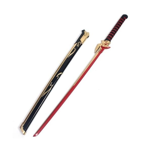 MDINKSL Anime Samurai Sword, Cos Modèle Darmes De Lépée en Bois, des Accessoires Darmes pour Enfants Jouets Décoratifs Col