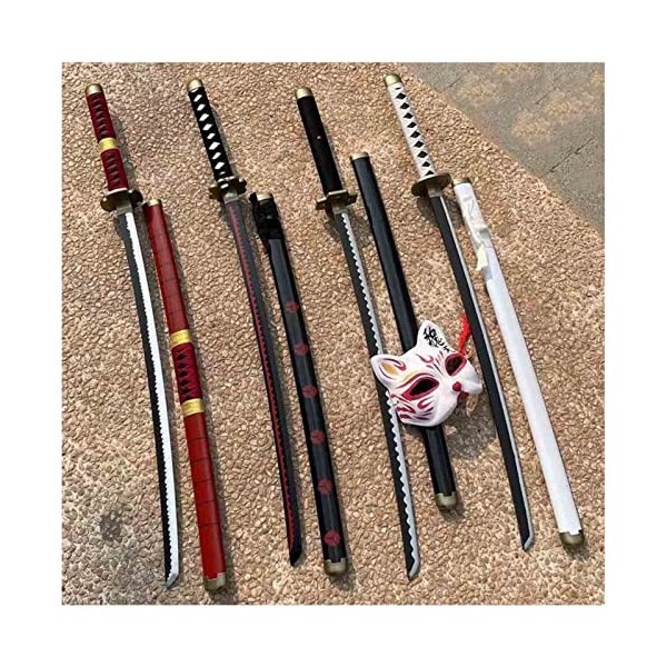 Épée en Bois À La Main KatanaAnime Amoureux Cosplay Katanas Arme Accessoires Décoratifs Rengoku Épées Jouets pour Enfants Co