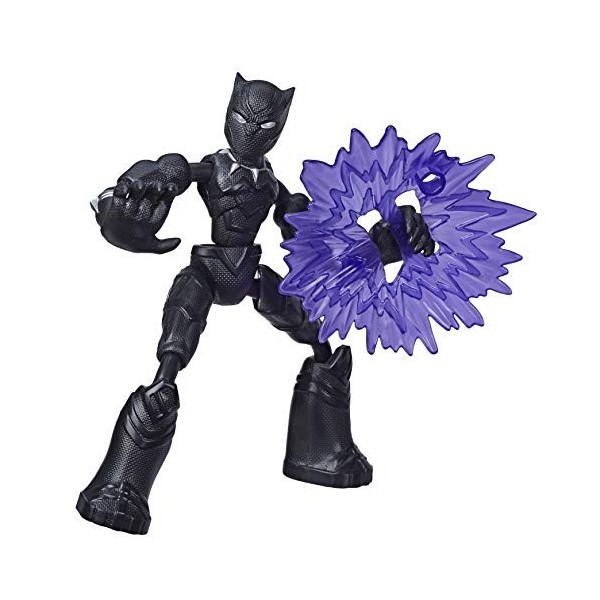 Avengers E7868 Marvel Bend and Flex Action Figure Toy, 6-inch Flexible Black Panther, Includes Accessory, Ages 4 and Up, Mult