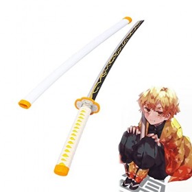 PICFEA Nichirin Épée Demon Slayer Anime Katana 76cm/104cm Lame Fans dAnime Cosplay Accessoires Bambou Katana avec Fourreau -