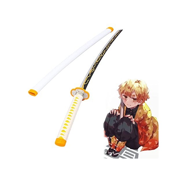 PICFEA Nichirin Épée Demon Slayer Anime Katana 76cm/104cm Lame Fans dAnime Cosplay Accessoires Bambou Katana avec Fourreau -