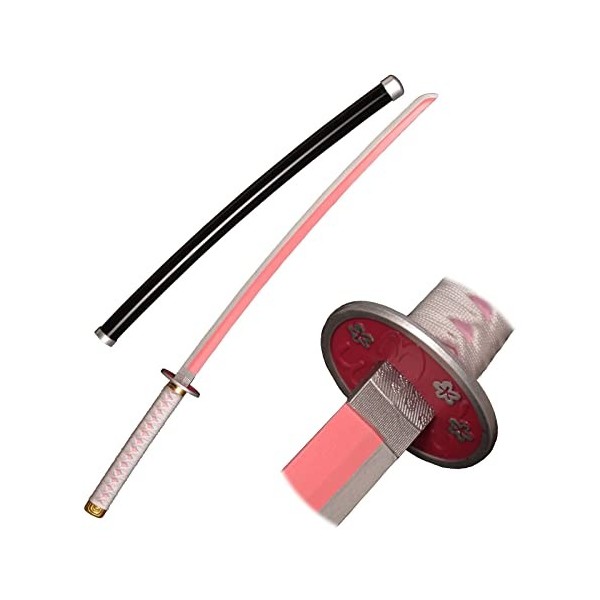 PICFEA Katana Cosplay Épée Bambou Lame Japonais Anime Demon Slayer 75cm/100cm Samouraï Épée Halloween Décoratif Accessoires É