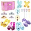 Tacobear Princesse Deguisement Accessoires Chaussure Princesse Fille avec Collier Diadème Gants Baguette Bracelet Anneau Prin