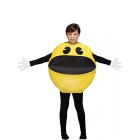 Funidelia | Déguisement Pac-Man 100% OFFICIELLE pour fille et garçon taille 4-10 ans Jeux vidéo, Années 80, Arcade - Couleur: