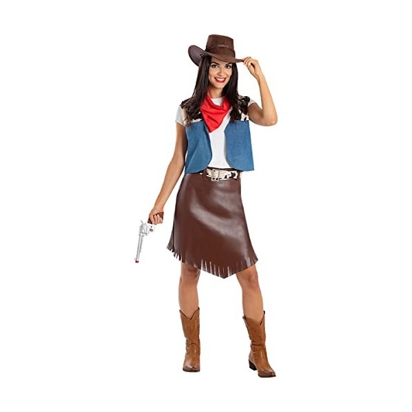 Funidelia | Déguisement cowboy pour femme Cowboys, Indiens, Western - Déguisement pour Adultes et accessoires pour Halloween,