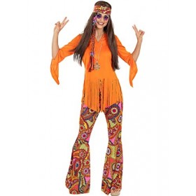 Funidelia | Déguisement Hippie joyeux pour femme Années 60, Flower power, Décennies - Déguisement pour Adultes et accessoires
