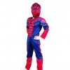 Costume de super héros - Buste musclé - Spiderman - Enfants - Déguisement - Carnaval - Halloween - Cosplay - Accessoires - Ta