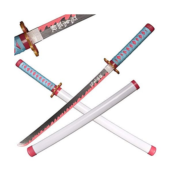 ACTASITEMS Japanese Anime Cosplay Prop Demon Slayer Wooden Sword - 78cm, Katana -Kanroji Mitsuri