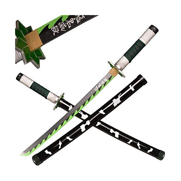 ACTASITEMS Japanese Anime Cosplay Prop Demon Slayer Wooden Sword - 78cm, Katana -Kanroji Mitsuri