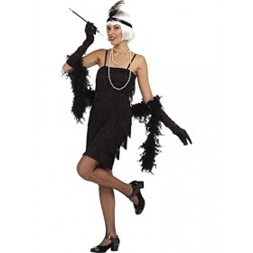 Funidelia | Déguisement Charleston Noir années 20 pour Femme Taille M ▶ Années 20, Cabaret, Gangster, Décennies - Couleur: No