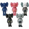 BESTZY KAWS Poupées Mobiles Miniatures, Mini Ornements de Poupée 5 Pièces, Décoration de Gâteau, Poupées de Décoration de Jar