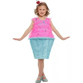 Funidelia | Déguisement cupcake pour fille taille 10-12 ans Muffin, Sucreries, Nourriture, Dessert - Couleur: Rose, accessoir