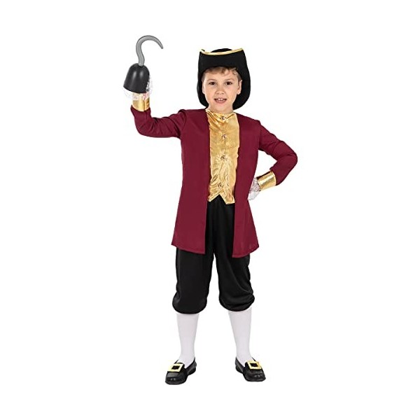 Funidelia | Déguisement Capitaine crocher pour garçon Peter Pan, Pirates, Contes, Captain Hook - Déguisement pour enfant et a