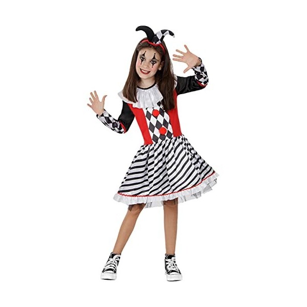 Funidelia | Déguisement arlequin pour fille Clown, Cirque - Déguisement pour enfant et accessoires pour Halloween, carnaval e
