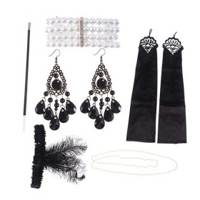 Toyvian 24 Pièces Costumes Pour Femmes Costumes Pour Femmes Robes De Filles Accessoires De Déguisement Des Années 1920 Access