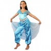Costume de fille au jasmin - princesse - arabe - déguisement - odalisque - carnaval - hallowen - fille - couleur bleu clair -
