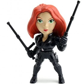 JADA TOYS- Figura Metal La Viuda Negra Does Not Apply Figurine Marvel Black Widow Die-cast 10 cm Noir, 253221014, Multicolour