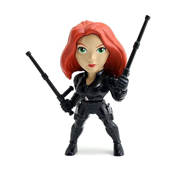 JADA TOYS- Figura Metal La Viuda Negra Does Not Apply Figurine Marvel Black Widow Die-cast 10 cm Noir, 253221014, Multicolour