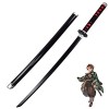 Épée De Samouraï Noir Danime, Grande Épée Samouraï Japonaise De 104 Cm, Modèle Darme De Cosplay De Tueur De Démons Kamado T