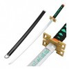 YAO TIAN Sword Slayer S Blade Cos Katana Japonais En Bois, Accessoires de Jeu de Rôle Modèle DArme Anime Black Samurai Ninj