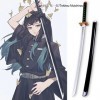 YAO TIAN Sword Slayer S Blade Cos Katana Japonais En Bois, Accessoires de Jeu de Rôle Modèle DArme Anime Black Samurai Ninj