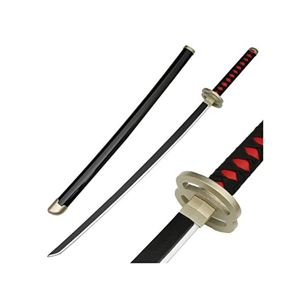 YAO TIAN Sword Slayer S Blade Cos Katana Japonais En Bois, Accessoires de Jeu de Rôle Modèle DArme Anime Black Samurai Ninj