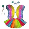 Toilet fée pour filles - Costumes fée pour enfants avec lumières - Lot 4 lumières magiques - fée - Bâton papillon - Accessoir