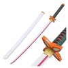 NIANXINN Sword Slayer S Blade Cos Katana Japonais En Bois, Accessoires de Jeu de Rôle Modèle DArme Anime Black Samurai Ninj