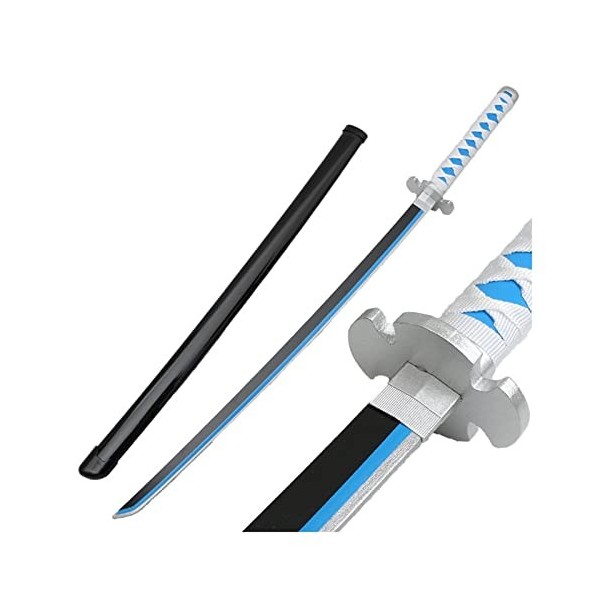 NIANXINN Sword Slayer S Blade Cos Katana Japonais En Bois, Accessoires de Jeu de Rôle Modèle DArme Anime Black Samurai Ninj