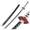 NIANXINN Sword Slayer S Blade Cos Katana Japonais En Bois, Accessoires de Jeu de Rôle Modèle DArme Anime Black Samurai Ninj