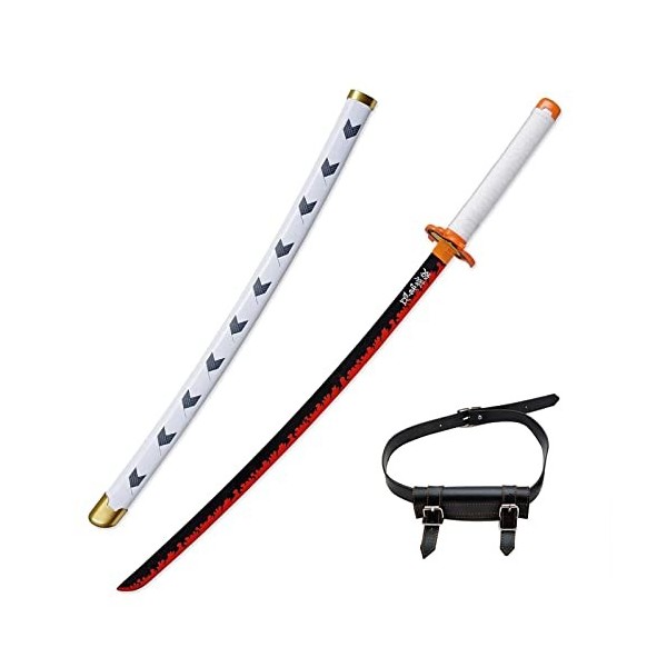 Generisch Katana Demon De Slayer Sabre Japonais Katana Rengoku Kyoujurou Katana Anime Cosplay Épée Halloween Jeu De Rôle Déco