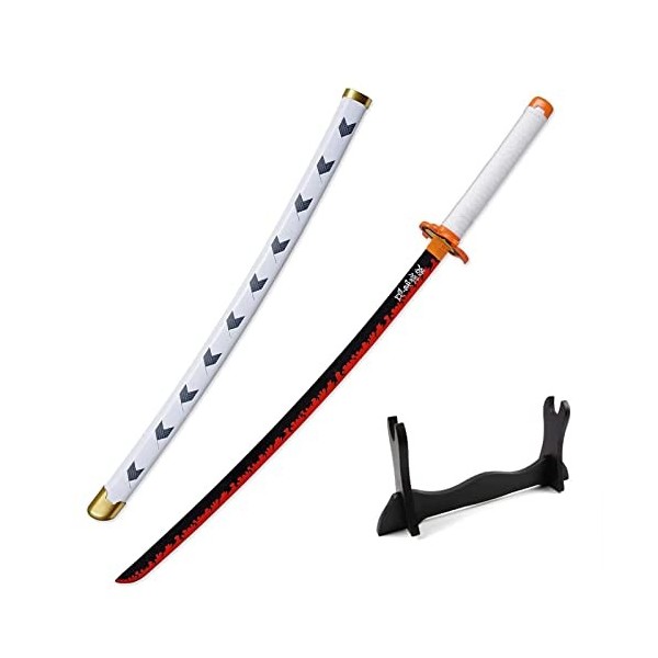 Generisch Katana Demon De Slayer Sabre Japonais Katana Rengoku Kyoujurou Katana Anime Cosplay Épée Halloween Jeu De Rôle Déco