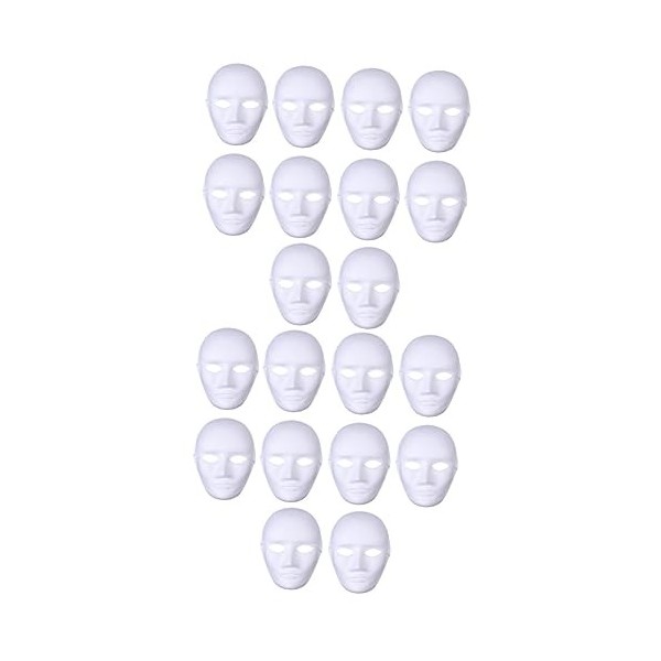 Toyvian 45 Pcs Créativité Mache Fantôme Blanc Votre Blanc Hop Cosplay Faveurs Lié Peinture Peindre Hanche Carnaval Pour Papie