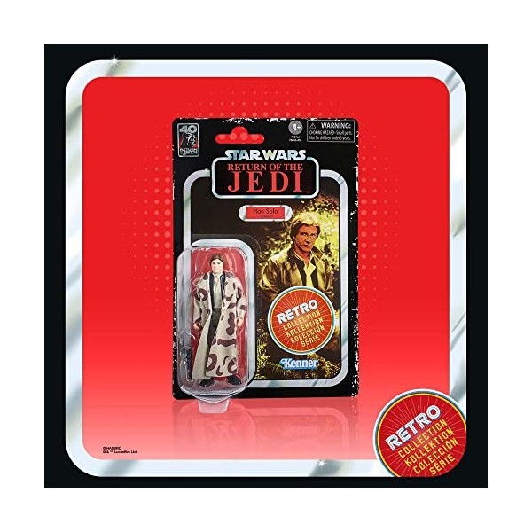 Hasbro Star Wars Retro Collection, Han Solo Endor , Star Wars : Le Retour du Jedi, Figurine de Collection, échelle de 9,5 cm