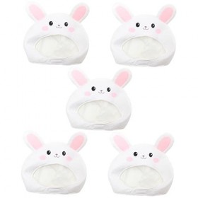 ibasenice 5 Pièces Couvre-Chef Petit Lapin Blanc Tenues De Cosplay Costumes Pour Enfants Chapeau En Peluche De Vacances Costu