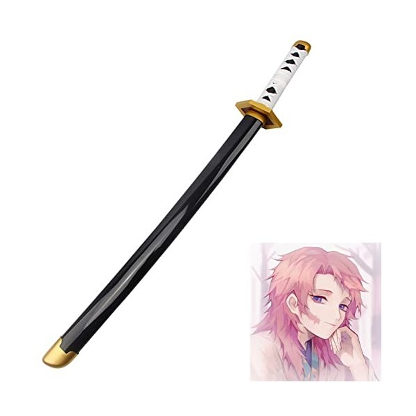 NIANXINN Épée de Samouraï En Bois, Jouet DArme Anime Cosplay Katana Avec Fourreau, Lame de Tueur de Démons de 80/104 Cm, Pou