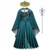 Lito Angels Reine des Neiges Deguisement Robe de Princesse Anna avec Cape at Accessoires pour Enfant Filles, Taille 9-10 ans,