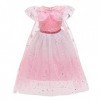 FYMNSI Robe de princesse pour fille avec accessoires pour Noël, Halloween, carnaval, Gradient Rose robe uniquement ., 2-3 an