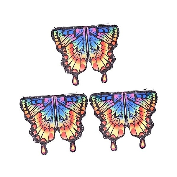 Toyvian 4Pcs Festival Accessoire Cape Papillon Performance Papillons Fête Des Enfants Pour Aile Coloré Fée Cosplay Halloween