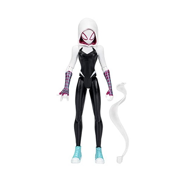 Spider-man Marvel Across The Spider-Verse, Figurine Spider-Gwen de 15 cm avec Accessoire, pour Enfants dès 4 Ans