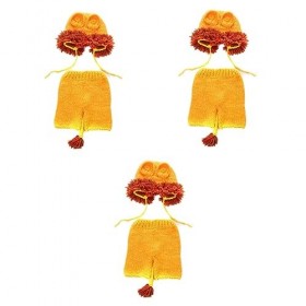 Abaodam 3 Pièces Bébé Kit Halloween Costumes Nouveau-Né Accessoires Nouveau-Né Photo Tenues Infantile Lion Costume Bébé Lion 