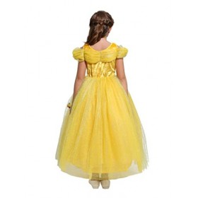 Lito Angels Deguisement Robe Belle et la Bête Costume Princesse Belle avec Accessoires Enfant Fille Taille 8-9 ans, Jaune