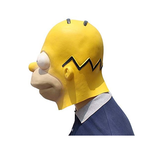 YLiansong-home Masque dhalloween Halloween Party Ball Simpson Masque Halloween Masque Latex Costume Cosplay Cosplay Costume 