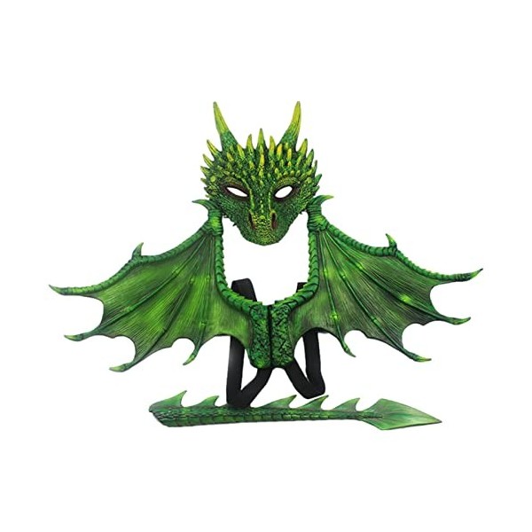 itrimaka Déguisement Dragon pour garçon, Cosplay Costume Dragon dhalloween, Accessoires Cosplay Queue daile Visage Dragon d