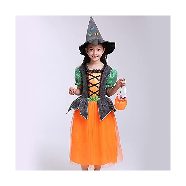 Toddmomy Fille Robe 2 Ensembles De Fête Costume Robe De De Conte De Fées De Luxe pour Enfant Fantaisie À La Mode Halloween Cm