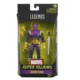 Marvel Legends Series, Figurine de Collection Baron Zemo de 15 cm inspirée des Bandes dessinées Classiques avec 3 Accessoires