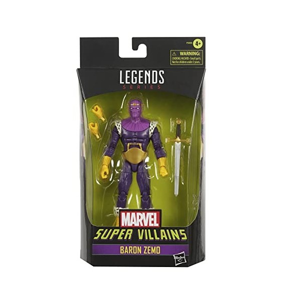 Marvel Legends Series, Figurine de Collection Baron Zemo de 15 cm inspirée des Bandes dessinées Classiques avec 3 Accessoires