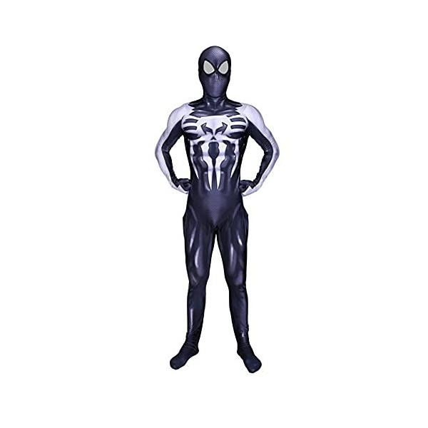 MYYLY Venom Enfants Spiderman Costume Unisexe Déguisement Combinaison Halloween Mascarade Body Super-héros Lycra Spandex Zent