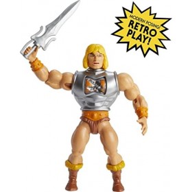 Maîtres de l’Univers Origins Deluxe, figurine articulée Musclor en tenue de combat avec accessoires, jouet pour collectionneu